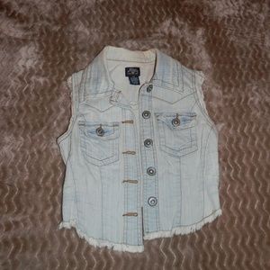 Sleeveless vest jean jacket